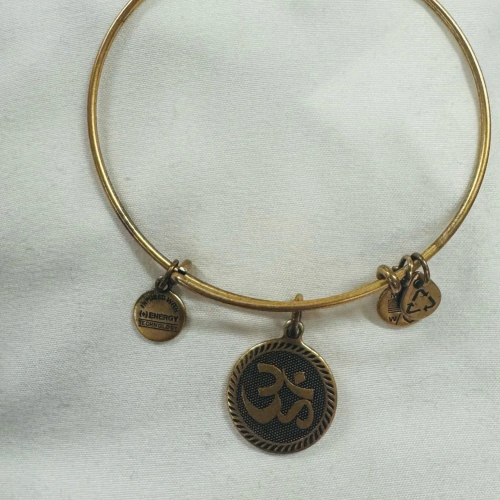 Alex and Ani Gold Om Charm Bracelet - Picture 2 of 3